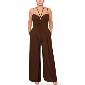 Rachel Rachel Roy Willow Jumpsuit Brown Jersey Small